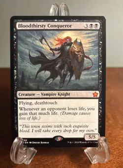 MTG Bloodthirsty Conqueror Mythic Foundations FDN #58 NM Magic The Gathering - Image 1