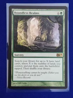 Boundless Realms #162 MTG M13 Rare Green Sorcery Regular NM - Image 1