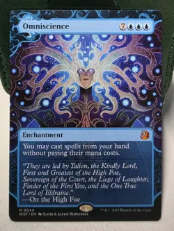 Omniscience NM MYTHIC MTG Wilds of Eldraine: Enchanting Tales [WOT] Mint Regular - Image 1