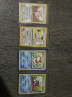 Lot of Four Vintage Pokemon Cards Base Set 1999-2000 LP - Image 1