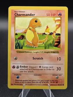 Pokemon Charmander #46/102 Base Set Shadowless - Vintage 1999 WOTC - Image 1
