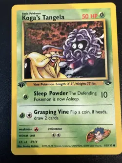 Pokemon TCG Koga's Tangela Gym Challenge 81, Regular 1st Edition Common Card - Image 1