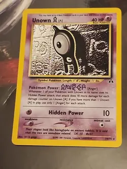 2001 Pokemon Unknown A Neo Discovery 14/75 Holo Foil Rare Pokemon Card - Image 1