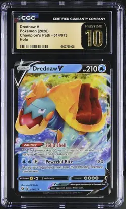 Drednaw V *CGC PRISTINE 10* Holo Rare *#14* Champions Path * Pokemon - Image 1