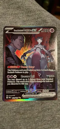 Custom fanart Team Rocket Mewtwo 231/182 Pokemon Card - Image 1