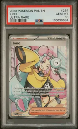PSA 10 GEM Mint Iono 254/193 Ultra Rare Full Art - Pokemon PAL SV02 - Image 1