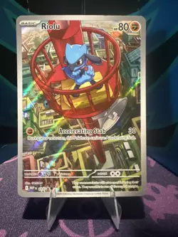 Pokemon Mega Evolution Riolu Promo 010 Black Star Holo - Image 1
