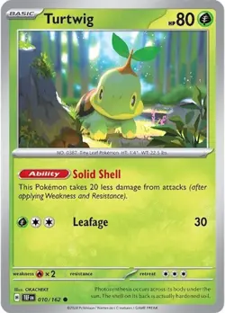 Turtwig SV05: Temporal Forces 010/162 Common Reverse Holofoil Pokemon TCG NM - Image 1