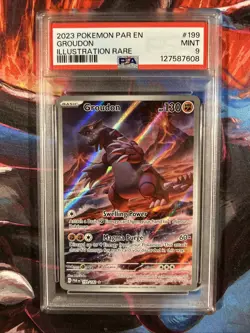 Pokemon 2023 Groudon Par En-Paradox Rift #199 PSA 9 - Image 1