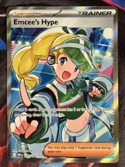 Emcee's Hype - 220/182 - Ultra Rare Pokemon SV10 Destined Rivals M/NM - Image 1