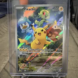 2023 Pikachu 27 SVP Promo Pokemon Paldea Evolved English NM Full Art Holo - Image 1