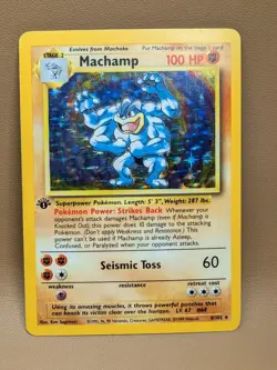 Pokemon TCG Machamp Holo Rare 1st Edition Base Set 8/102 Ungraded LP 🔥🔥🔥🔥 - Image 2
