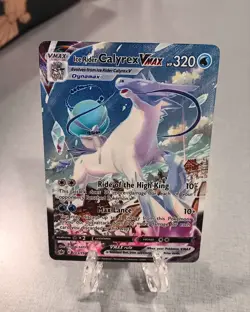 Ice Rider Calyrex VMAX Alternate Art 203/198 Sword & Shield Pokemon NM FRESH - Image 2