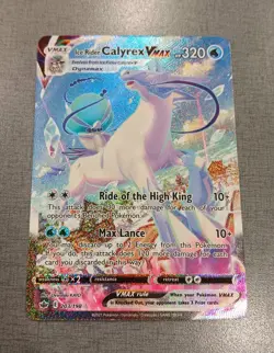 Ice Rider Calyrex VMAX Alternate Art 203/198 Sword & Shield Pokemon NM FRESH - Image 3