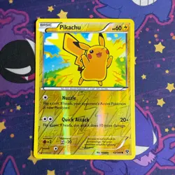 Pokemon Pikachu 42/146 XY Base Set Reverse Holo LP - Image 1