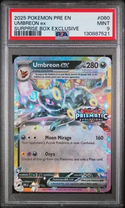 Umbreon Ex Surprise Box Stamped Pokemon Prismatic Evolutions 060/131 PSA 9 - Image 1