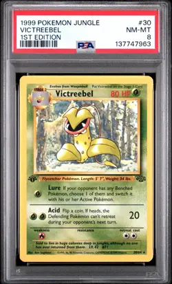 1999 Pokemon Jungle 1st Edition Victreebel 30 PSA 8 NEAR MINT-MINT - Image 1