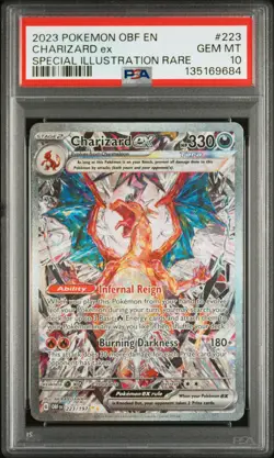 Pokemon Charizard ex 223/197 Obsidian Flames #223 Special SIR GEM MINT PSA 10 - Image 1