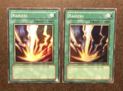 Yugioh - 2x Raigeki LOB-053 - Super Rare - LP/NM - Image 1