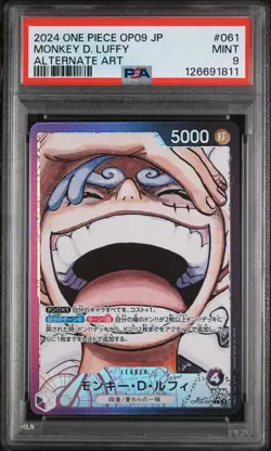 PSA 9 - Monkey D. Luffy - OP09 061 AA Leader - Japanese - One Piece Card - Image 1