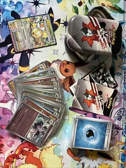 Rare And Reverse Holo Pokemon Card Lot 44x Near Mint Holo Cards+ Collector Tin#1 - Image 1