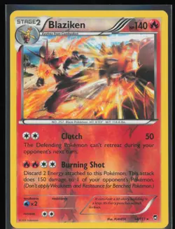 Blaziken Reverse Holo 14/111 Pokemon XY03: Furious Fists LP Pokemon Card - Image 1