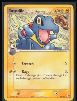 Totodile (Delta Species) Normal 67/101 Pokemon Dragon Frontiers LP Pokemon Card - Image 1