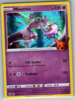 Mewtwo 056/172 Holo Trick or Trade BOOster Bundle - Pokemon Card - NM - Image 1