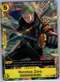 Roronoa Zoro (Illustration Box Vol.3) OP07-113 English - One Piece Card - NM - Image 1