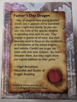 Dragon Shield Father's Day Dragon Art Card Sleeves 100 Pack Limited Edition - Image 3