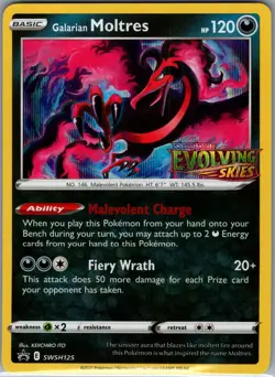 Galarian Moltres - (Prerelease) SWSH125 Sword & Shield - Pokemon Card - NM - Image 1