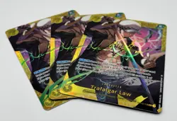 One Piece CCG Trafalgar Law 3x Card Playset - OP10-119 SEC - English - ALL MINT - Image 1
