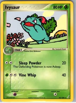Ivysaur 34/100 Non Holo Crystal Guardians - Pokemon Card - NM - Image 1