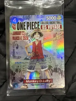 One Piece Card Game Monkey. D. Luffy College Basketball US Voyage P-055 - Image 1
