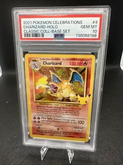 2021 Pokemon Celebrations Charizard-Holo PSA 10 Gem MT Card #4 - Image 4
