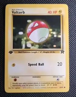 Voltorb 1st Edition 69/82 Pokemon Card Team Rocket Common Near Mint NM - Image 1