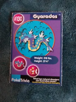 Vintage POKEMON 1999 Burger King Nintendo POKEMON #130 Gyarados TRADING CARD Tcg - Image 1