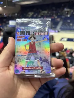 Brand New Sealed One Piece CCG Monkey.D.Luffy US College Basketball Promo Card - Image 1