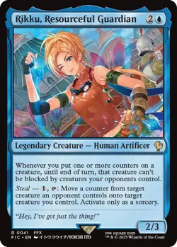 Rikku, Resourceful Guardian (Surge Foil) [FINAL FANTASY Commander] Foil Near Min - Image 1