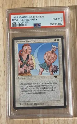 MTG - Reverse Polarity - Antiquities - Graded PSA 8 - Magic the Gathering - Image 1