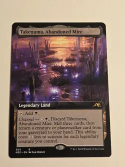 Takenuma, Abandoned Mire X1 (Extended Art) NEO MTG Kamigawa Neon Dynasty - Image 1