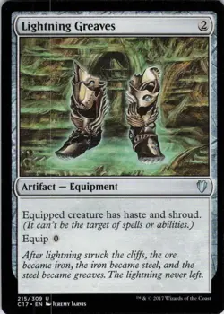 MTG Lightning Greaves (215) | LP | Commander 2017 {C17} - Image 1