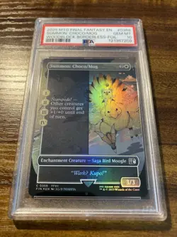 MTG✨SUMMON: CHOCO/MOG WOODBLOCK Borderless FOIL✨FIN FFVII PSA 10 Common LOW POP - Image 5