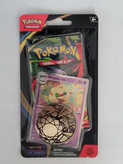 Pokemon Mega Evolution Phantasmal Flames Blister Pack - Whimsicott + Coin - Image 1