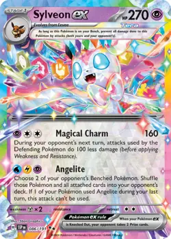 x1 Sylveon ex - 086/191 - Double Rare Pokemon SV08 Surging Sparks M/NM - Image 1