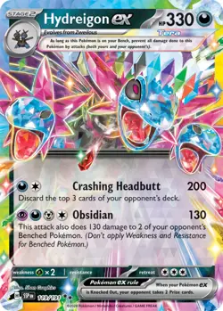 x1 Hydreigon ex - 119/191 - Double Rare Pokemon SV08 Surging Sparks M/NM - Image 1
