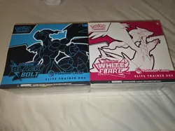 Pokemon Center Black Bolt and White Flare ETB Set Factory Sealed New - Image 1