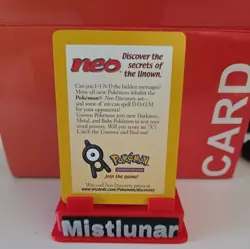 Pokemon TCG - Neo Discovery Pokemon League Ad Promo WoTC Unown Pichu NM - Insert - Image 2