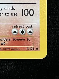 Charizard Base Set Missing Ink Error 1995 Watc Pokemon Card #4 - Image 4