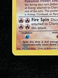 Charizard Base Set Missing Ink Error 1995 Watc Pokemon Card #4 - Image 5